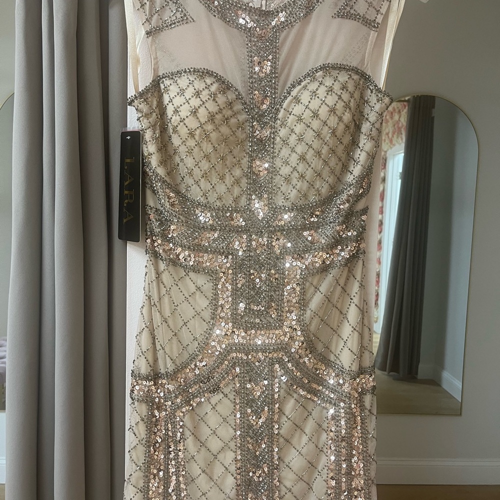 LARA Champagne Sequin Dress